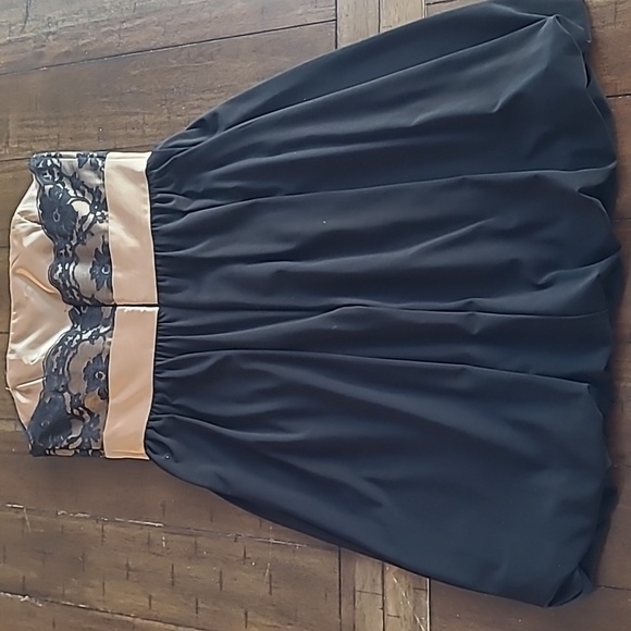 Jessica McClintock Gunne Sax Vintage Strapless Bubble Skirt Mini Dress size 3 - Picture 3 of 6